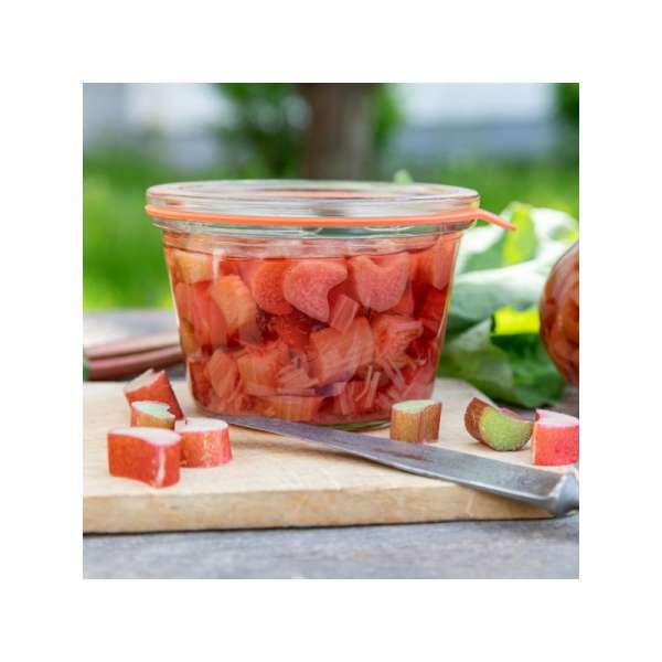 Tarros rectos WECK de 240 ml con tapa de vidrio – 6 unidades