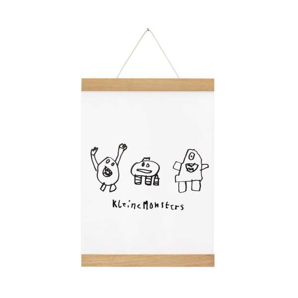 Side by Side - Magnetic Poster Strip Light Oak - for DIN A4 Formats