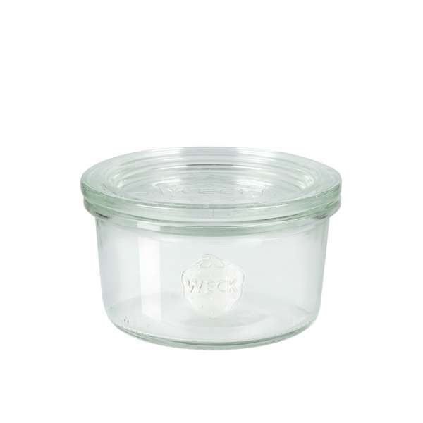 Weck preserving jars lintel shape with lid - round edge glass Weck preserving jars lintel shape with lid - round edge glass