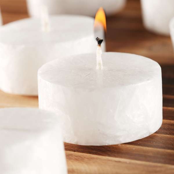 Tea Candles Stearin White (Package of 10)