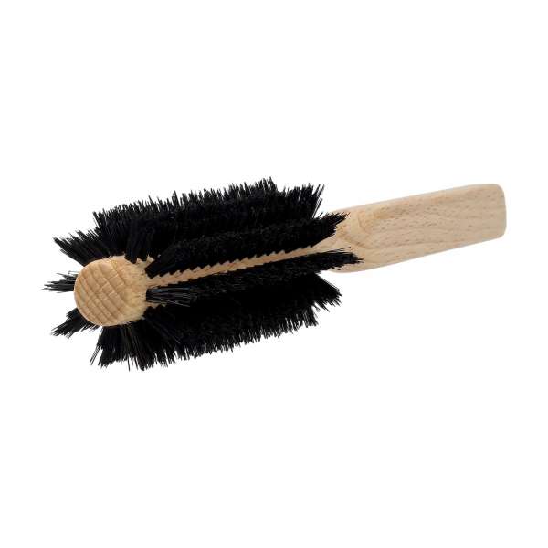 PureNature round brush natural bristles - antistatic for blow-drying hair