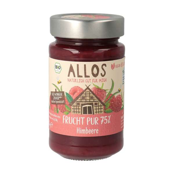 Allos raspberry fruit spread - extra fruity by organic raspberries Allos raspberry fruit spread - extra fruity by organic raspberries