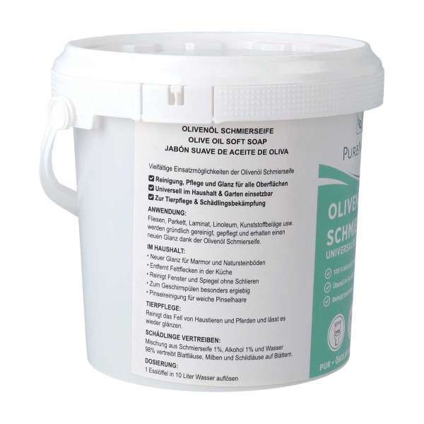 PureNature soft soap solid - from olive oil without fragrance