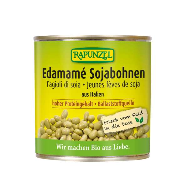 Rapunzel Organic Edamamé Beans: Green soybeans in a 200g can Rapunzel Organic Edamamé Beans: Green soybeans in a 200g can