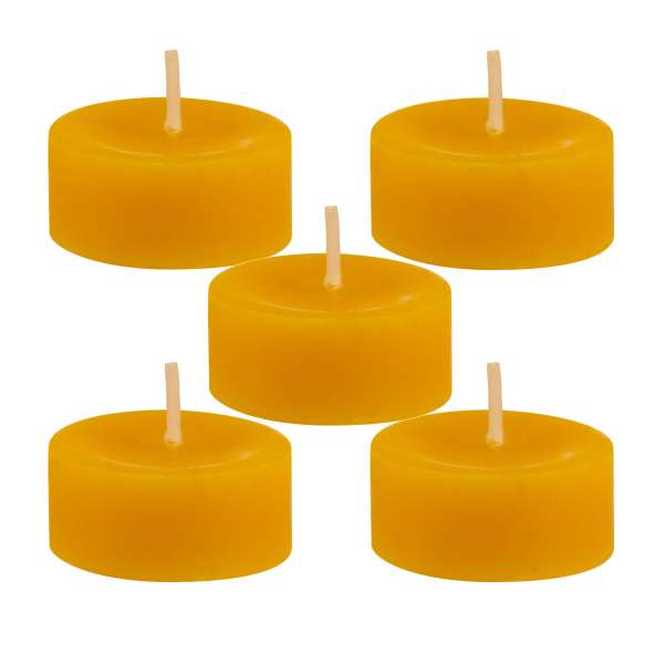 Tea lights made of beeswax, 5 pieces Tea lights made of beeswax, 5 pieces