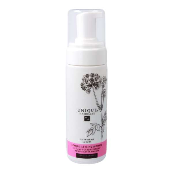 Unique Haircare Strong Styling Organic Hair Mousse - for lasting hold Unique Haircare Strong Styling Organic Hair Mousse - for lasting hold