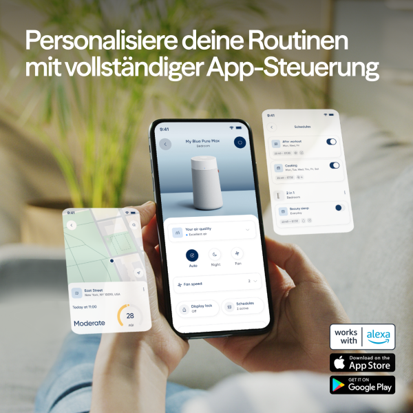 Blueair Classic 205 Air Purifier - Controlled Manually or via App