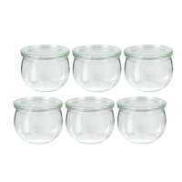 Tulip jar 580ml- 6 jars in a set for preserving and as decoration