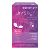 Natracare Dry & Light Slim incontinence pads for women - certified organic