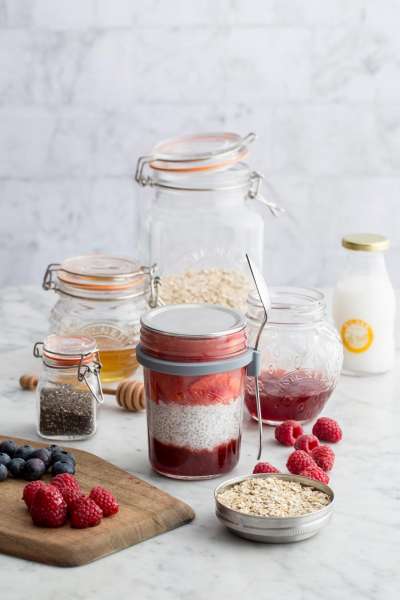Kilner breakfast glass to go with spoon, 0,35 l