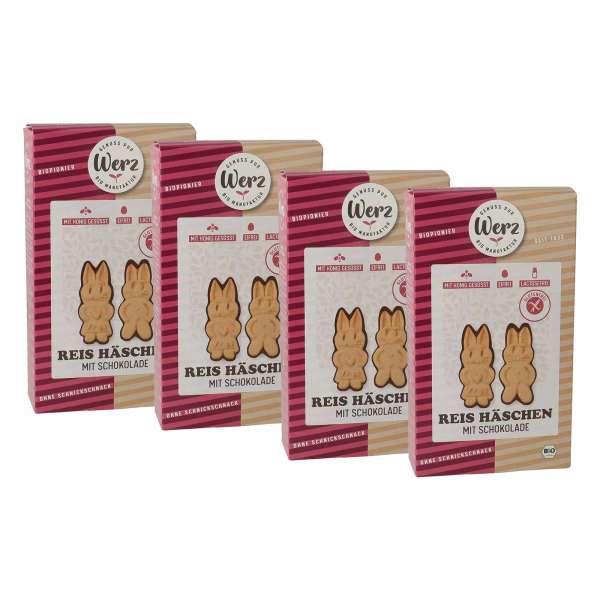 Rice Chocolate Rabbit Biscuits Gluten-Free (4 x 125 grams) Rice Chocolate Rabbit Biscuits Gluten-Free (4 x 125 grams)