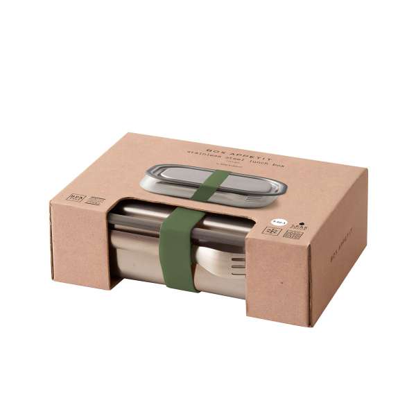 Black + Blum lunchbox without plastic - leakproof with fork