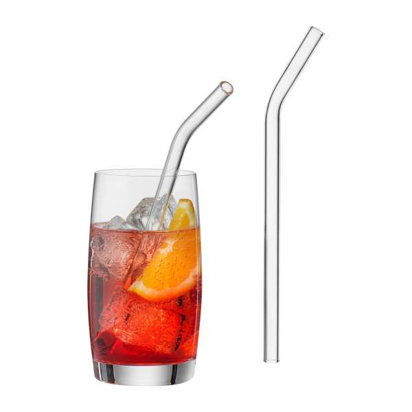 Glass drinking straw: Glass straw bent - for cold & hot drinks Glass drinking straw: Glass straw bent - for cold & hot drinks