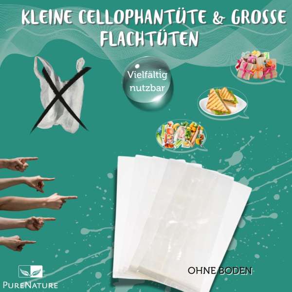 Small Cellophantüten & Large Flat Bags - Without Bottom