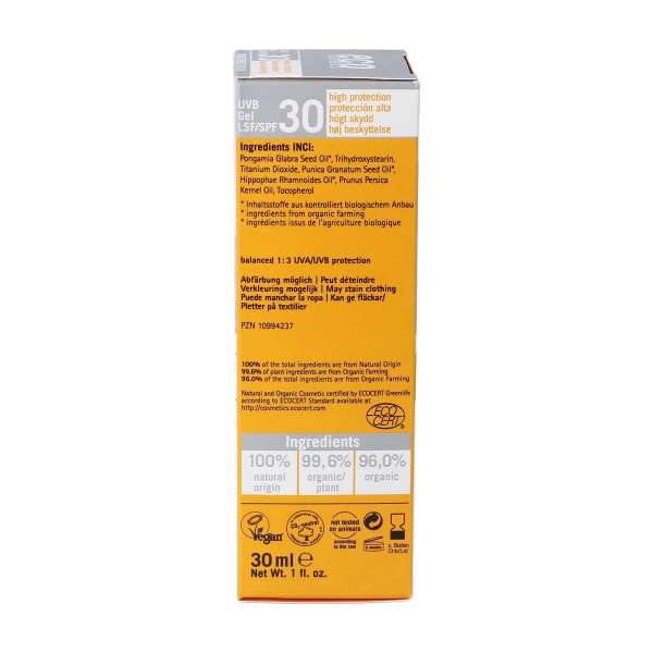 Eco Facial Sun Gel SPF 30 oil gel – mineral based sunscreen