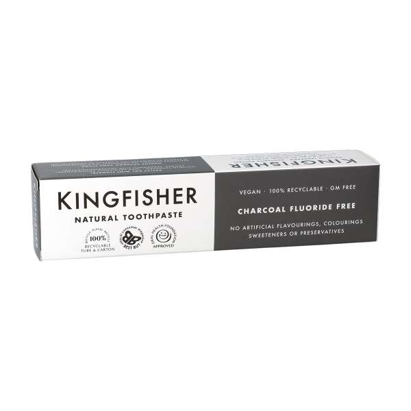 Kingfisher toothpaste with activated carbon natural whitening effect, fluoride Kingfisher toothpaste with activated carbon natural whitening effect, fluoride