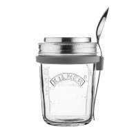 Kilner breakfast glass to go with spoon, 0,35 l Kilner breakfast glass to go with spoon, 0,35 l