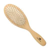 Hairbrush with rounded wood burls Hairbrush with rounded wood burls