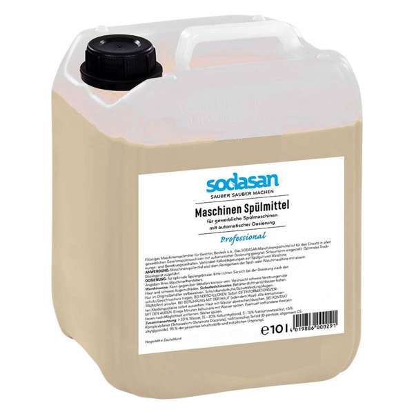 Sodasan liquid dishwasher detergent, professional, 10l Sodasan liquid dishwasher detergent, professional, 10l