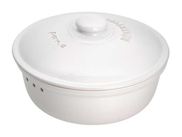 Clay Bread Crock Round (White) Clay Bread Crock Round (White)